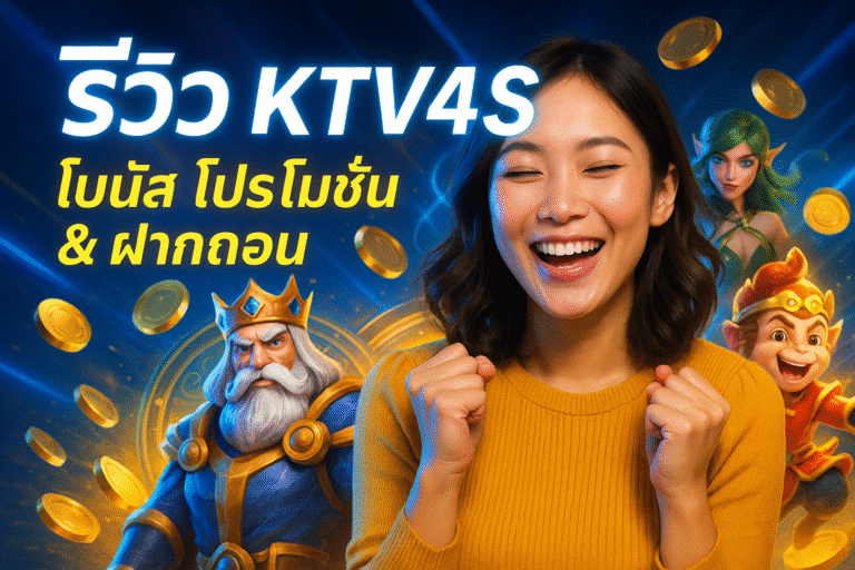 รีวิว KTV4S – โบนัส โปรโมชั่น & ฝากถอน